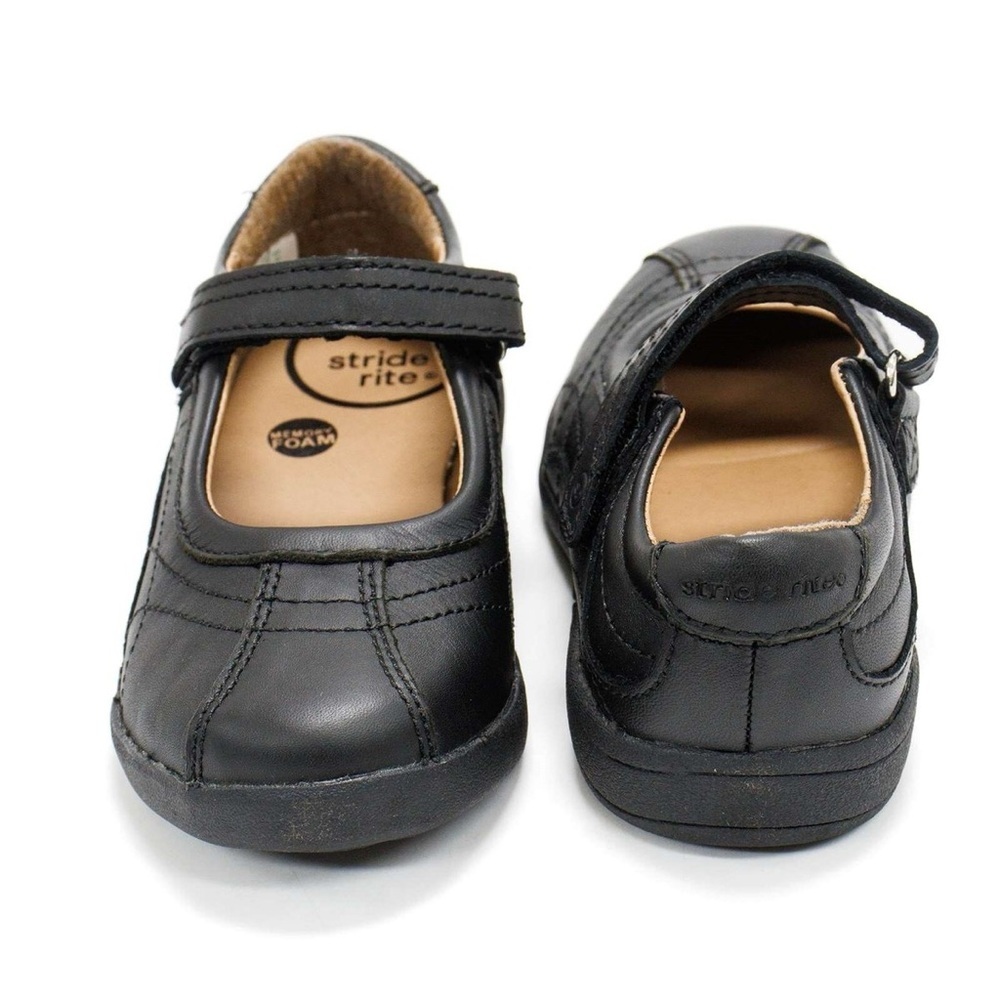 Girls Stride Rite Claire Mary Jane Flats Adjustable Closure Wide X-Wide Shoe - Picture 4 of 10